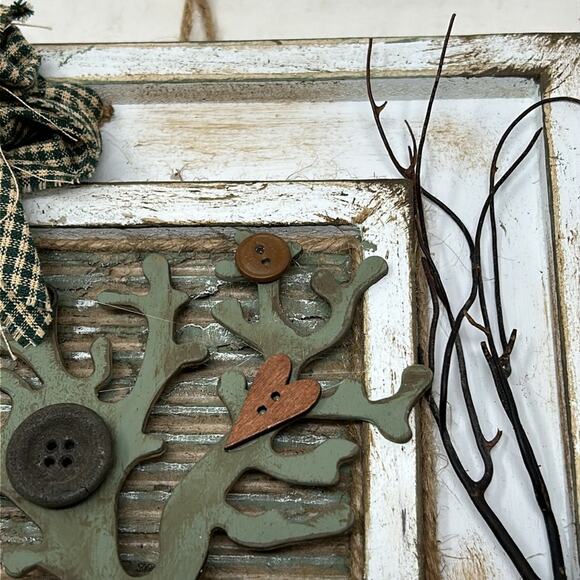 Handmade Distressed Wood Tree Rustic Farmhouse Decor in Frame - Picture 5 of 10